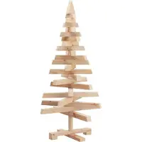 Syfax Sapins de Noël avec support Nature 90 cm Pin massif