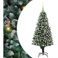 vidaXL Sapin de Noël artificiel Vert 150 cm PVC, Acier et Plastique