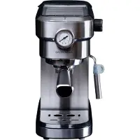 Gastronoma 18110001 Machine à espresso Baristo. Machine porte-filtre avec 15 bars de pression et mousseur à lait