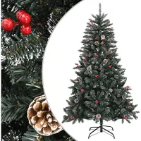 Syfax Arbre de Noël artificiel avec support Vert 120 cm PVC