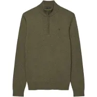 Superdry pour homme. M6110783A Pull avec demi-fermeture éclair en mélange de laine vert (S), Casuel