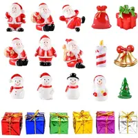 Markenlos Jeu de figurines miniatures - 20 pièces - Décoration pour calendriers de l'Avent et paysages hivernaux - Multicolore