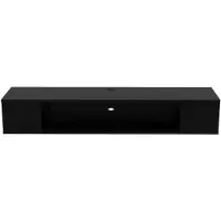 Skye Decor , Peti - Black, Table de télévision, noir, 100 % PANNEAUX DE COUVERTURE EN MÉLAMINE, 135 x 35,2 x 23 cm