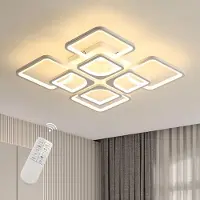 Riserva Plafonnier LED , dimmable, 80W, carré, 3000K-6500K, blanc – Taille 60cm
