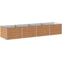 Syfax Bordure de jardin surélevée en bois, couleur marron, dimensions : 320 x 80 x 55 cm