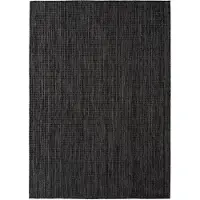 Ayyildiz Hali Tapis d'extérieur uni, idéal pour le salon, le balcon ou la terrasse, couleur noire, forme rectangulaire, dimensions : 280 x 370 cm