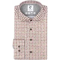 R2 Chemise Single Jersey Imprimée Taupe Beige taille 43