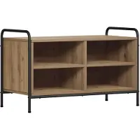Syfax Meuble TV 140 x 39,5 x 50 cm, placage bois en chêne artisanal