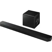 Samsung Barre de son noire - - Caisson de basses sans fil - Bluetooth intégré - Wi-Fi intégré - 5.1.2 canaux - AirPlay 2