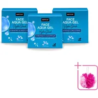 Sence 3 x Crème hydratante Aqua Gel Hydro Shock 2-en-1, 50 ml - Pack économique - 3 pièces