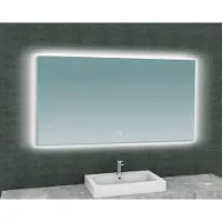 Wiesbaden Soul miroir – 140 x 80 cm – LED indirecte tout autour – chauffage de miroir, à intensité variable 38.4187