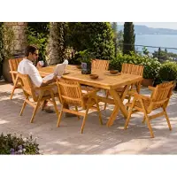 AEA Gartenlounge Set Gartentisch Gartenstühl Modern Holz