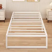 Merkloos Structure de lit en métal, dimensions 75x190 cm, avec support stable