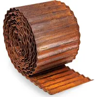 Merkloos Bordure de jardin en acier Corten, longueur 6 mètres, hauteur 15 cm