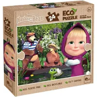 Liscianigiochi Lisciani - Puzzle "Masha et le ours" - Puzzle double face de 24 pièces pour enfants