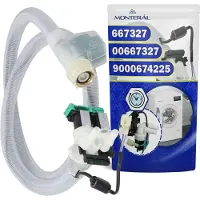 OEM Tuyau d'alimentation pour machine à laver, avec système Aquastop, 1,7 m, de couleur grise