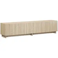 Syfax Meuble TV bas, 180 x 34,5 x 40 cm, en panneaux de particules imitation chêne Sonoma