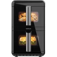OEM Friteuse à air chaud de 12 litres, 2900 W, à double compartiment (2 x 6 litres), avec écran tactile, plage de température de 40 à 200 °C