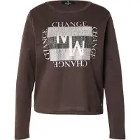 Monari T-shirt brun foncé / noir / argent