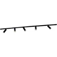 LEDVION systeme rail LED 2m monophase Noir 5 spots blanc chaud
