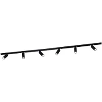 LEDVION systeme rail LED 2m monophase Noir 6 spots blanc chaud