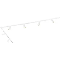 LEDVION systeme rail LED 3m monophase Blanc 6 spots blanc chaud