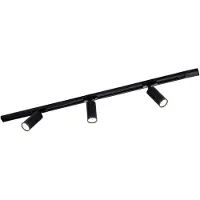 LEDVION systeme rail LED 1m monophase Noir 3 spots sans ampoule GU10