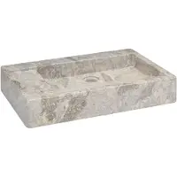 vidaXL Lavabo Gris 58x39x10 cm Marbre