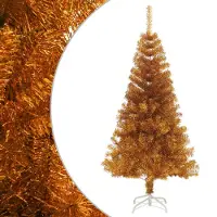 Syfax Arbre de Noël artificiel avec support Or 120 cm PET