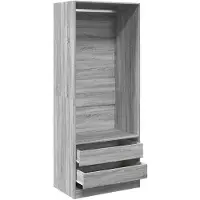 vidaXL Armoire Gris Sonoma 80x50x200 cm Bois composite
