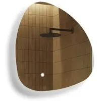 Artforma Miroir de salle de bain 64x64cm - irrégulier avec éclairage LED - LED Dual et Touch Sensor