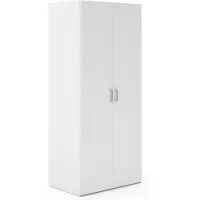 Dmora - Armoire à deux portes battantes, avec deux étagères intérieures et une barre de penderie