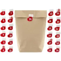 OEM Sacs en papier kraft à fond croisé, monocouche, pour travaux manuels et remplissage, dimensions 17 x 27 cm, lot de 24, couleur marron naturel