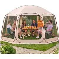 Vevor Tente Moustiquaire Pop Up 450x425x245 cm Abri Moustiquaire Pliant 12-15 Personnes Tente Portable pour Jardin Terrasse Cour Activités Plein Air