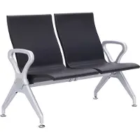 CLP Banc d'attente Ermin, noir, en aluminium et en plastique