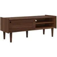 Syfax Meuble TV BILBAO, 114 x 40 x 45 cm, couleur caramel foncé