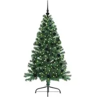 vidaXL Arbre de Noël artificiel pré-éclairé vert 150 cm PVC