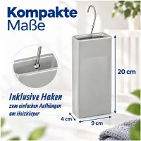 Relaxdays , humidificateur d'air pour radiateur, lot de 6, évaporateur d'eau pour chauffage, à suspendre, en céramique, humidificateur d'air pour pièce, gris clair