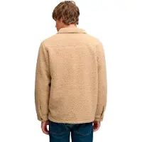 Superdry Retro Fleece Overshirt Long Sleeve Shirt Marron L Homme