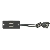 Kramer WU-2AA B Insert Wall-Plate avec 2x USB 2.0 -A Connecteur de passage (80-021199)