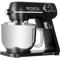 Ecg FORZA 6600 Metallo Nero | Robot de cuisine | Moteur 1800 W | Grand bol de travail 6,5 litres en acier inoxydable SUS 304 |