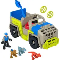 Imaginext Dinosaur Transport Truck And Figures Playset Jaune Enfants