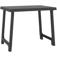 vidaXL Table de camping anthracite 79x56x64 cm PP aspect bois