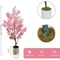 StarTech.com Cerisier artificiel - 150 cm A en pot - Réaliste - Fleurs en soie - Pour l'intérieur, la maison ou le bureau - Rose foncé