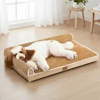 Sonstiges Lit orthopédique pour chien, dimensions 142 x 101 cm, couleur marron, épaisseur 9 cm, idéal pour les grandes races