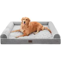 Sonstiges Lit pour chien, orthopédique, gris, dimensions : 91 x 68 x 16 cm. Résistant à l'eau, lavable