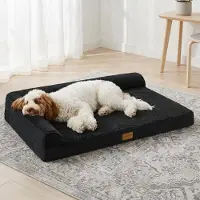 Sonstiges Lit orthopédique pour chien, dimensions 122x76 cm, couleur noire, taille L