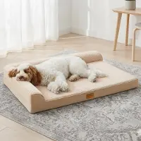 Sonstiges Lit orthopédique pour chien, 76x51 cm, couleur ivoire, avec bords en mousse