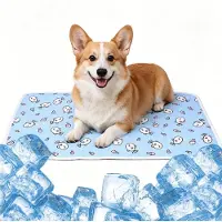 Sonstiges Tapis rafraîchissant pour chiens et chats, auto-refroidissant, non toxique, lavable, 50x70 cm, couleur bleue