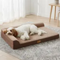 Sonstiges Lit orthopédique pour chien, taille moyenne, 91x61 cm, couleur marron